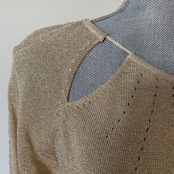 Metallic Gold Cardigan - Picture 4 of 9